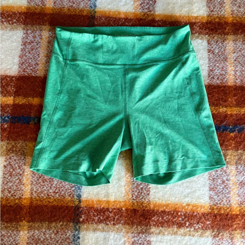 Outdoor Voices Green Bike Shorts